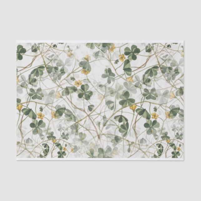 Papel De Seda Dacil Woodland Amarelo Floral Oxalis  (Frente )