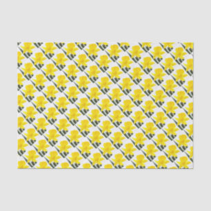 Papel De Seda Daffodil Narciso Amarelo solteiro