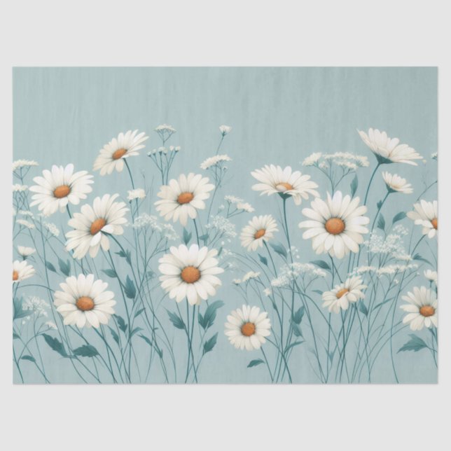 Papel De Seda Daisy Abundante (Frente )