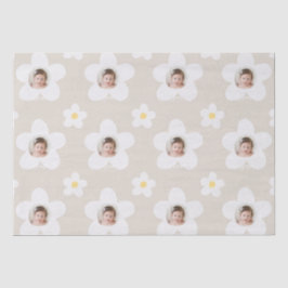 Papel De Seda Daisy boho retro terracotta natural