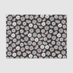 Papel De Seda Daisy Filtrado Watercolor Preto e Branco