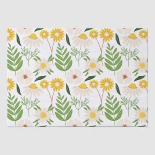 Papel De Seda Daisy Floral Pattern