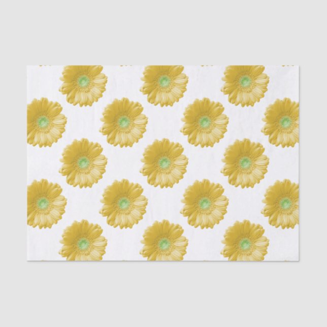 Papel De Seda Daisy gerbera amarela (Frente )