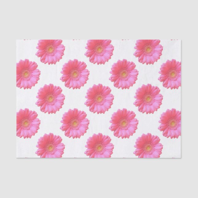 Papel De Seda Daisy gerbera rosa (Frente )