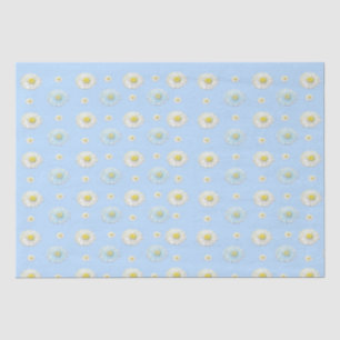 Papel De Seda Daisy Pattern sobre fundo azul claro