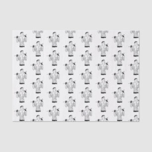Papel De Seda Dama da Moda Golfista dos Anos 1930 com Taco de Go
