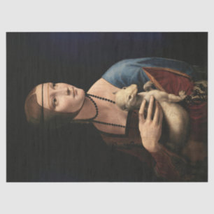 Papel De Seda Dama de um Ermine Leonardo da Vinci