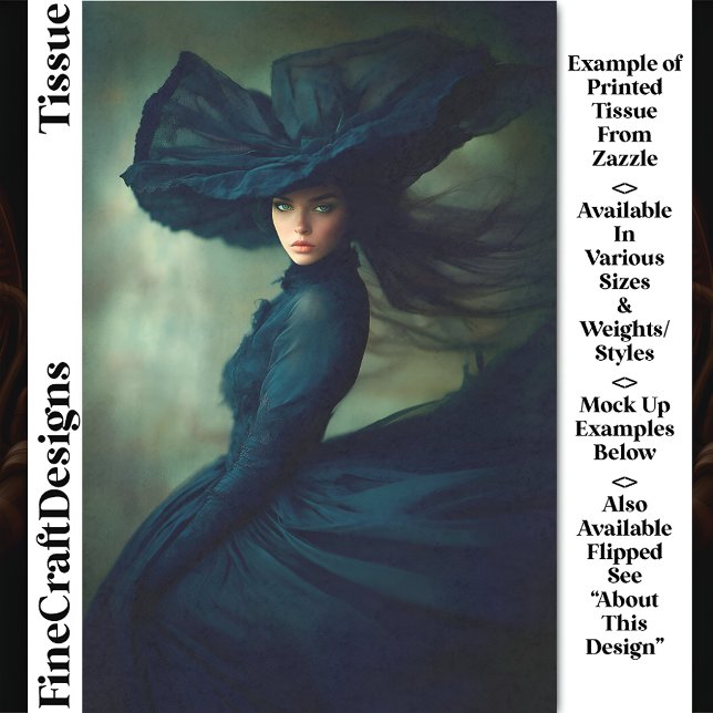 Papel De Seda Dama Mística na Desocupação Azul DU2L da Meia-Noit (Criador carregado)