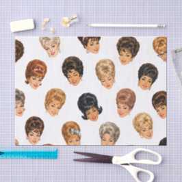 Papel De Seda Damas Bouffant dos anos 60