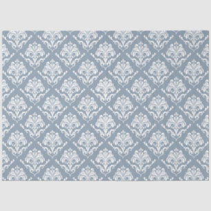 Papel De Seda Damas brancas de vintage, cinzas azuis
