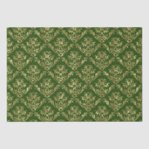 Papel De Seda Damáscaras Douradas E Vermelhos À Vintagem 2