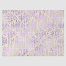 Papel De Seda Damasco de Lavanda Metálico na Decoupage do Newspr