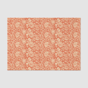 Papel De Seda Damasco do cravo de Nouveau da arte, tanjerina