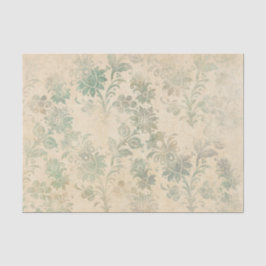 Papel De Seda Damasco Floral Antiquado