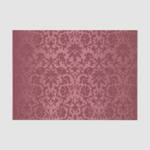 Papel De Seda Damasco floral do rosa empoeirado