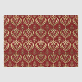 Papel De Seda Damasco para Dias de os namorados Elegante Vermelh