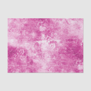 Papel De Seda Damasco Rosa Quente Distinto