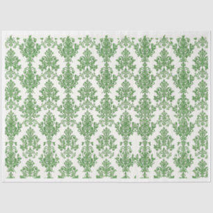 Papel De Seda Damasco Verde