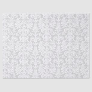 Papel De Seda Damascos Florais Brancos Elegantes Sobre Fundo Da