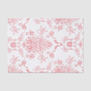 Papel De Seda Damask Rosa