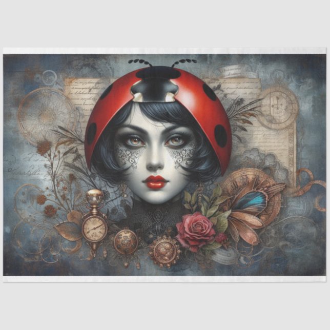 Papel De Seda Damybug Steampunk Gothic Victorian Decoupage (Frente )