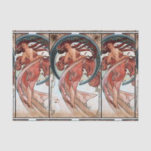 Papel De Seda Dança de Alfons Mucha 1898