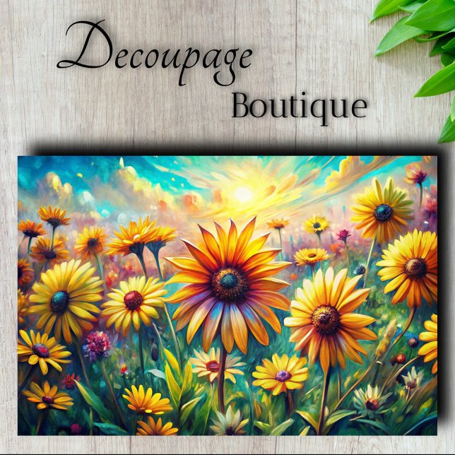 Papel De Seda Dança de Decoupagem de Alegria de Verão (Summer Joy Dance Decoupage Tissue Paper)