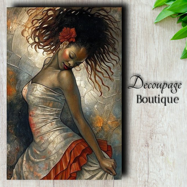Papel De Seda Dança Divina Decoupagem (Dance Divine Decoupage Tissue Paper)