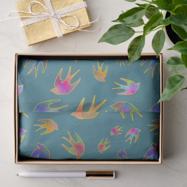 Papel De Seda Dançando com o Vento num Crepúsculo Tranquilo (Presente)