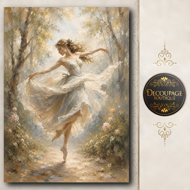 Papel de Seda Dançarina de Ballet Florestal (Woodland Ballet Dancer Tissue Paper)