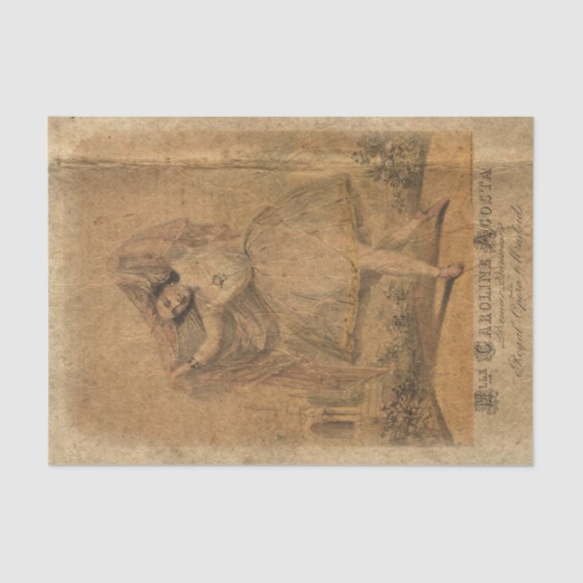 Papel De Seda Dançarina Vintage (Frente )