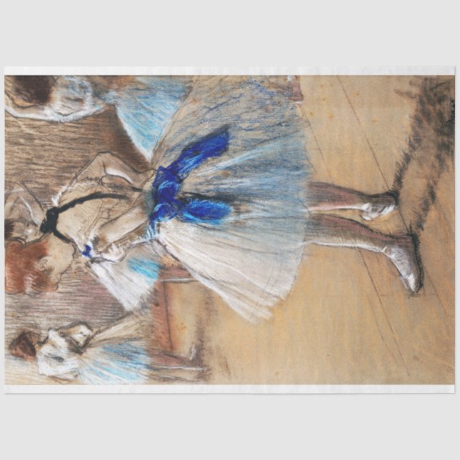 Papel De Seda Dançarino de Fita Azul, Edgar Degas (Frente )