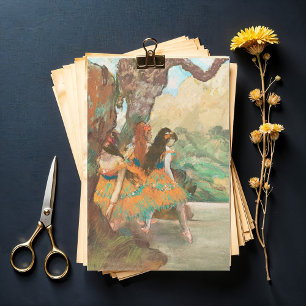 Papel De Seda Dançarinos balés, Degas Art