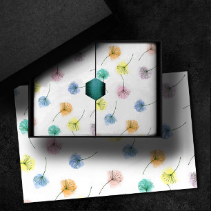 Papel De Seda Dançarinos Padrão Floral de Aquarela