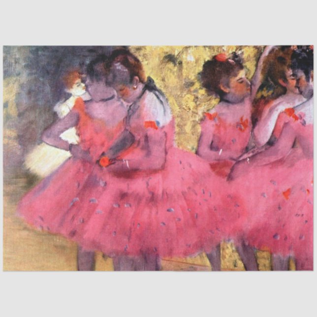 Papel De Seda Dançarinos Rosa, Edgar Degas (Frente )