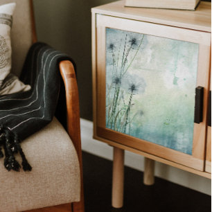 Papel De Seda Dandélio em uma dissociação de risco azul