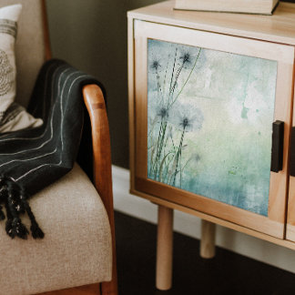 Papel De Seda Dandélio em uma dissociação de risco azul