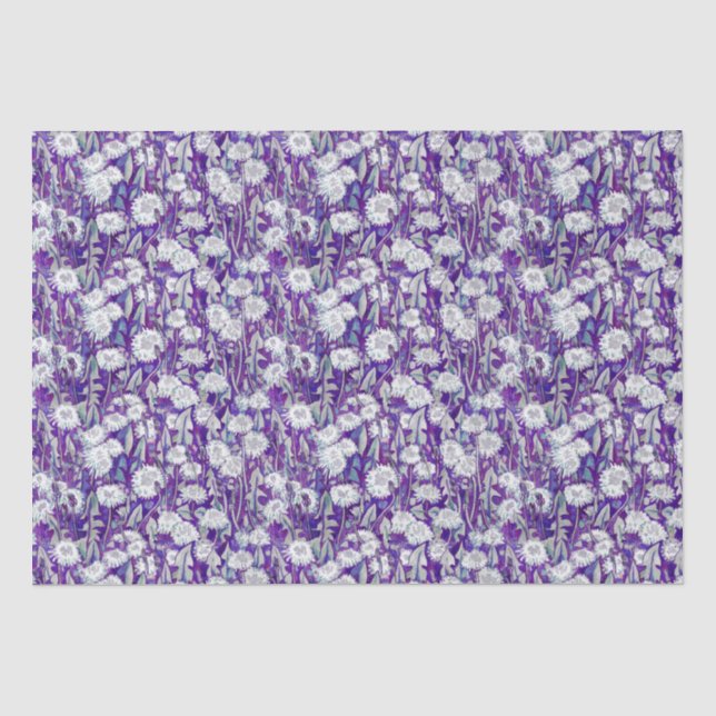 Papel De Seda Dandelion Bloom Summer Flowers Floral Patterno Tea (Frente )