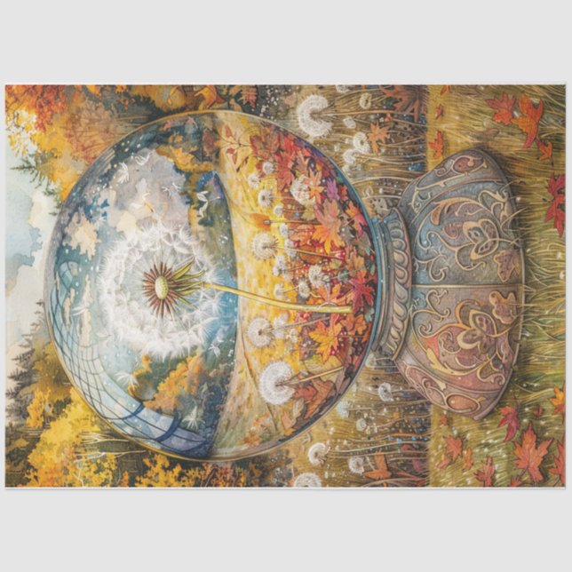 Papel De Seda Dandelion Globe (Frente )