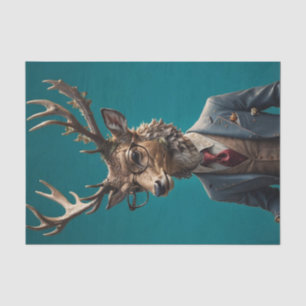 Papel De Seda Dapper Deer Decoupage Vintage Woodland Gentleman