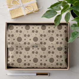 Papel De Seda Dark Brown Micro Floral Sand