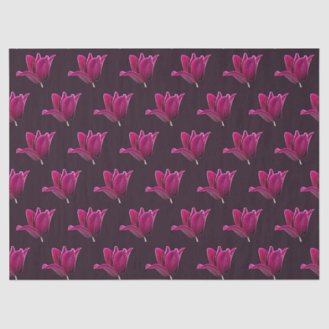 Papel De Seda Dark Pink Tulip (Frente )
