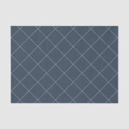 Papel De Seda Dashed Diamond Grid Geometric Midnight Navy