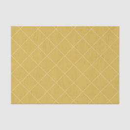 Papel De Seda Dashed Diamond Grid Geometric Mustard Gold