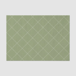 Papel De Seda Dashed Diamond Grid Geometric Olive Green