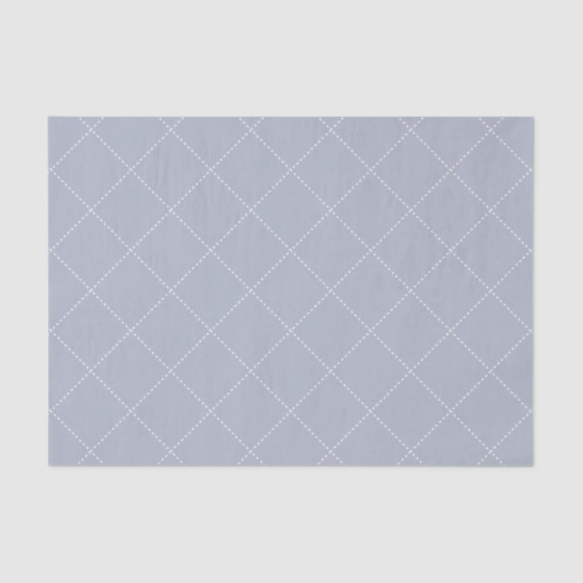 Papel De Seda Dashed Diamond Grid Geometric Pale Slate (Frente )