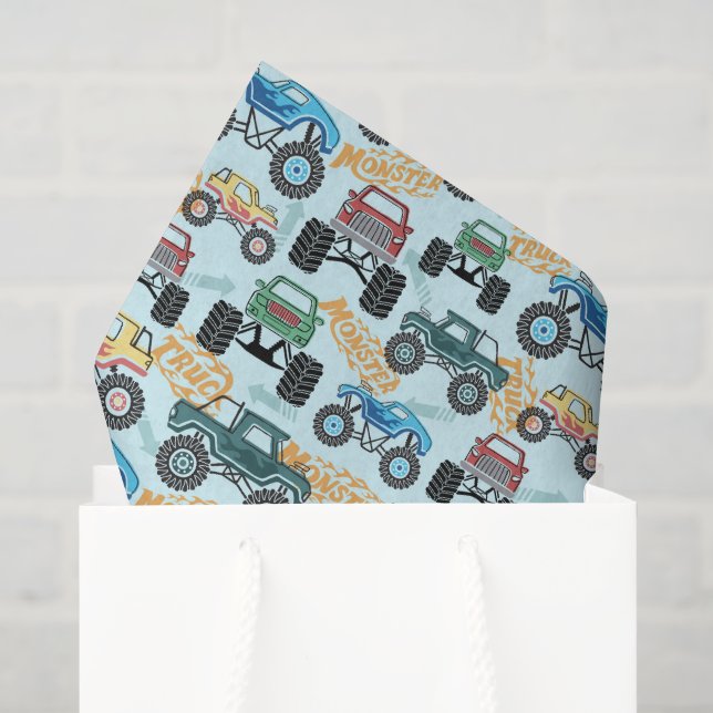 Papel de Seda de Caminhão Monstro, Decoupage Big W (Sacola de presentes)