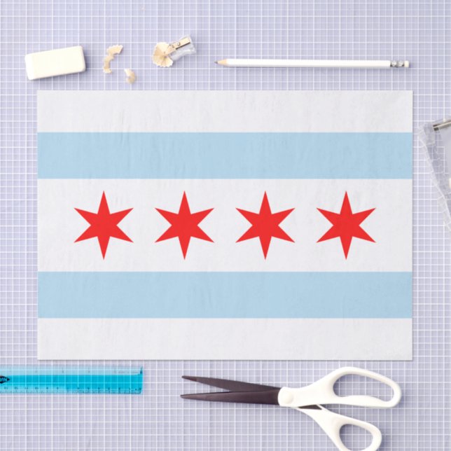 Papel de seda de Chicago, papel de seda da bandeir (Arte )