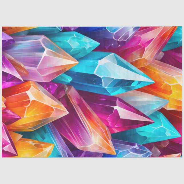 Papel de Seda de Cristal de Rocha Colorido (Frente )