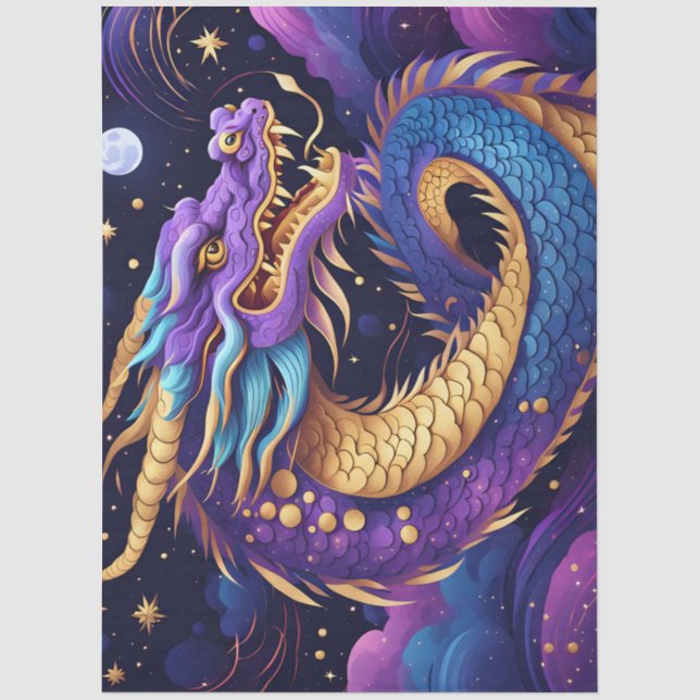 papel de seda de dragão celestial (Frente )